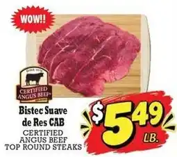 La Michoacana Certified Angus Beef Top Round Steaks offer