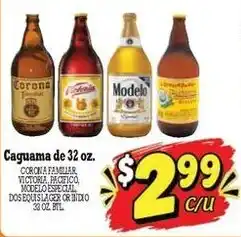La Michoacana Corona Familiar, Victoria, Modelo, Dos Equis Lager or Indio offer