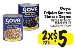 La Michoacana Goya whole pinto or black beans offer