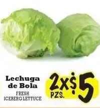 La Michoacana Fresh Iceberg Lettuce offer