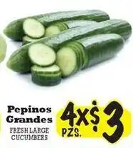 La Michoacana Pepinos Grandes Fresh Large Cucumbers offer