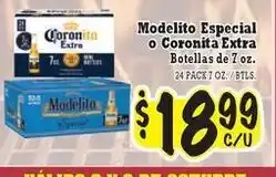La Michoacana Modelito Especial or Coronita Extra offer