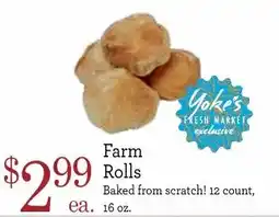 Yoke's Fresh Market Yoke's Farm Rolls offer