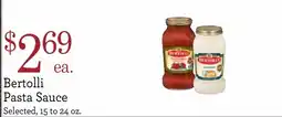 Yoke's Fresh Market Bertolli Pasta Sauce offer