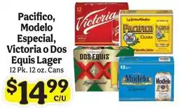 La Michoacana Pacifico, Modelo Especial, Victoria o Dos Equis Lager offer