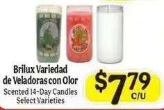 La Michoacana Brilux scented 14-day candles offer