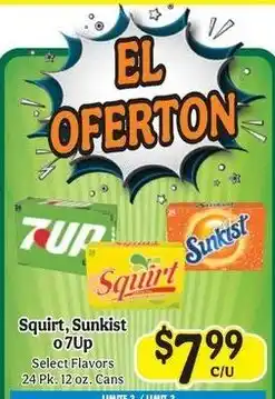 La Michoacana Squirt, Sunkist or 7Up offer
