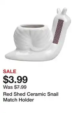 Tractor Supply Company Red Shed Ceramic Snail Match Holder offer
