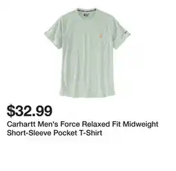 Tractor Supply Company Carhartt Men's Force Relaxed Fit Midweight Short-Sleeve Pocket T-Shirt offer