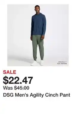 Dick's Sporting Goods DSG Men's Agility Cinch Pant offer