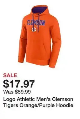 Dick's Sporting Goods Logo Athletic Men's Clemson Tigers Orange/Purple Hoodie offer