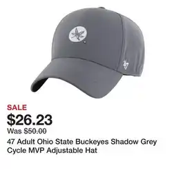 Dick's Sporting Goods 47 Adult Ohio State Buckeyes Shadow Grey Cycle MVP Adjustable Hat offer
