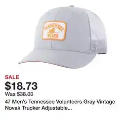 Dick's Sporting Goods 47 Men's Tennessee Volunteers Gray Vintage Novak Trucker Adjustable Hat offer