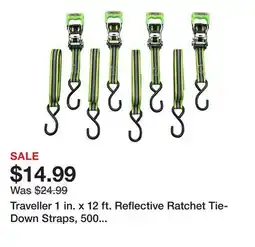 Tractor Supply Company Traveller 1 in. x 12 ft. Reflective Ratchet Tie-Down Straps, 500 lb., 4-Pack, FH95354 offer