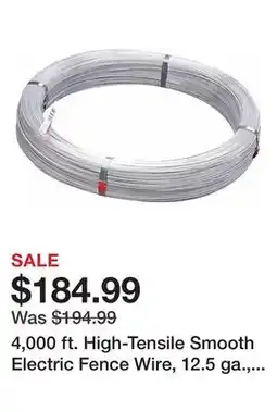 Tractor Supply Company 4,000 ft. High-Tensile Smooth Electric Fence Wire, 12.5 ga., 200,000 PSI offer