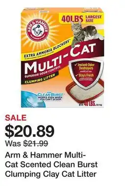 Tractor Supply Company Arm & Hammer Multi-Cat Scented Clean Burst Clumping Clay Cat Litter offer