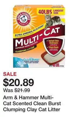 Tractor Supply Company Arm & Hammer Multi-Cat Scented Clean Burst Clumping Clay Cat Litter offer