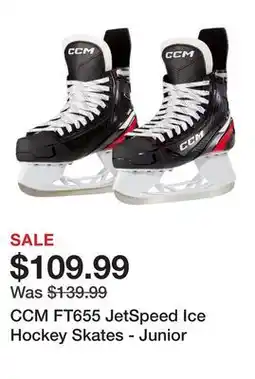 Dick's Sporting Goods CCM FT655 JetSpeed Ice Hockey Skates - Junior offer