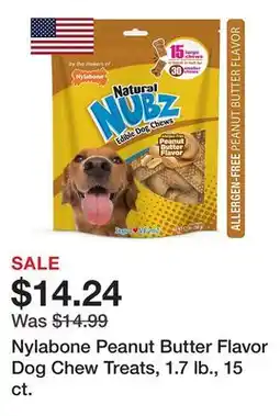 Tractor Supply Company Nylabone Peanut Butter Flavor Dog Chew Treats, 1.7 lb., 15 ct offer