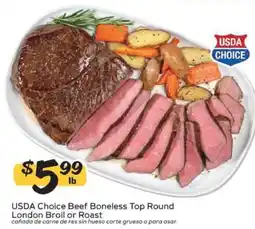 Winn Dixie USDA Choice Beef Boneless Top Round offer