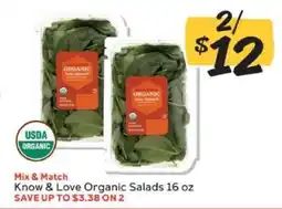Winn Dixie Know & Love Organic Salads 16 oz offer