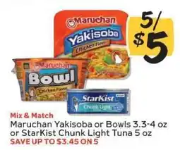 Winn Dixie Maruchan Yakisoba or Bowls or StarKist Chunk Light Tuna offer
