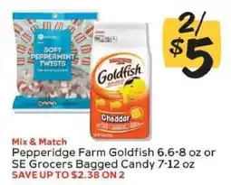 Winn Dixie Pepperidge Farm Goldfish or SE Grocers Bagged Candy offer