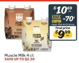 Winn Dixie Muscle Milk 4 ct offer