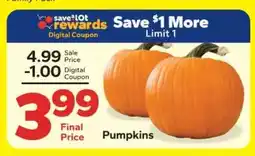 Save a Lot Pumpkins offer