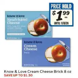 Winn Dixie Know & Love Cream Cheese Brick 8 oz offer