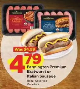 Save a Lot Farmington Premium Bratwurst or Italian Sausage offer