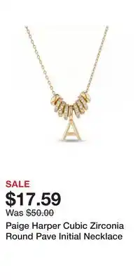 Kohl's Paige Harper Cubic Zirconia Round Pave Initial Necklace offer