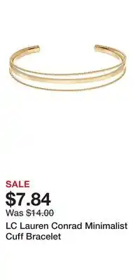 Kohl's LC Lauren Conrad Minimalist Cuff Bracelet offer