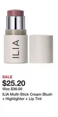 Kohl's ILIA Multi-Stick Cream Blush + Highlighter + Lip Tint offer
