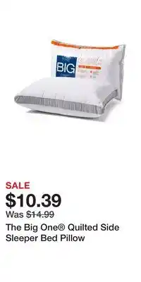 Kohl's The Big One Quilted Side Sleeper Bed Pillow offer