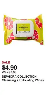 Kohl's SEPHORA COLLECTION Cleansing + Exfoliating Wipes offer
