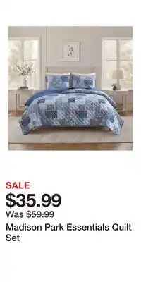 Kohl's Madison Park Essentials Quilt Set offer