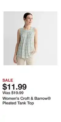 Kohl's Women's Croft & Barrow Pleated Tank Top offer