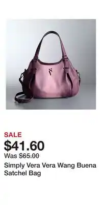 Kohl's Simply Vera Vera Wang Buena Satchel Bag offer