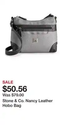 Kohl's Stone & Co. Nancy Leather Hobo Bag offer