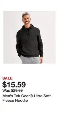 Kohl's Men's Tek Gear Ultra Soft Fleece Hoodie offer