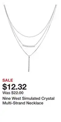 Kohl's Nine West Simulated Crystal Multi-Strand Necklace offer