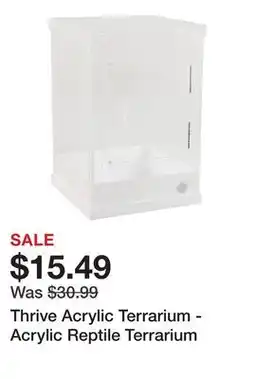 Petsmart Thrive Acrylic Terrarium - Acrylic Reptile Terrarium offer