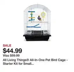 Petsmart All Living Things All-In-One Pet Bird Cage - Starter Kit for Small Birds offer