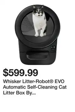 Petsmart Whisker Litter-Robot EVO Automatic Self-Cleaning Cat Litter Box By Whisker, App-Enabled Monitoring offer
