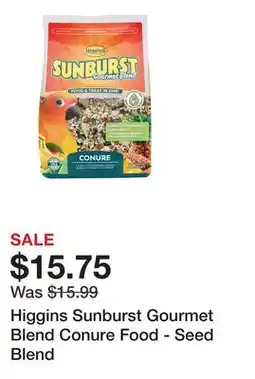 Petsmart Higgins Sunburst Gourmet Blend Conure Food - Seed Blend offer