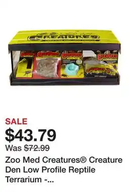 Petsmart Zoo Med Creatures Creature Den Low Profile Reptile Terrarium - Reptile Habitat - 20.5x10.5x8 offer