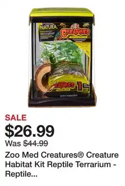 Petsmart Zoo Med Creatures Creature Habitat Kit Reptile Terrarium - Reptile Starter Kit - 3 Gallon -8.5x8x11 offer