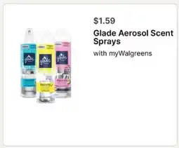 Walgreens Glade Aerosol Scent Sprays offer