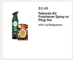 Walgreens Febreze Air Freshener Spray or Plug-Ins offer